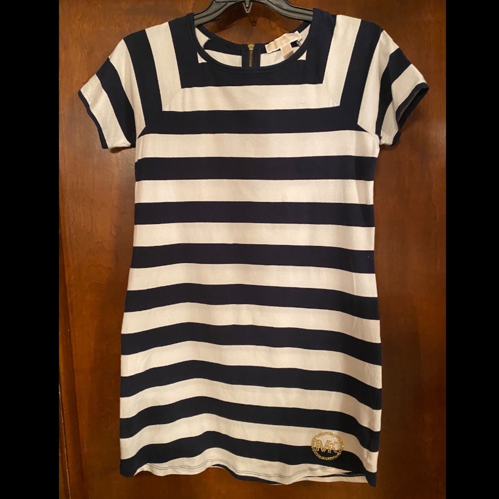 Michael Kors Blue and White Stripped Dress